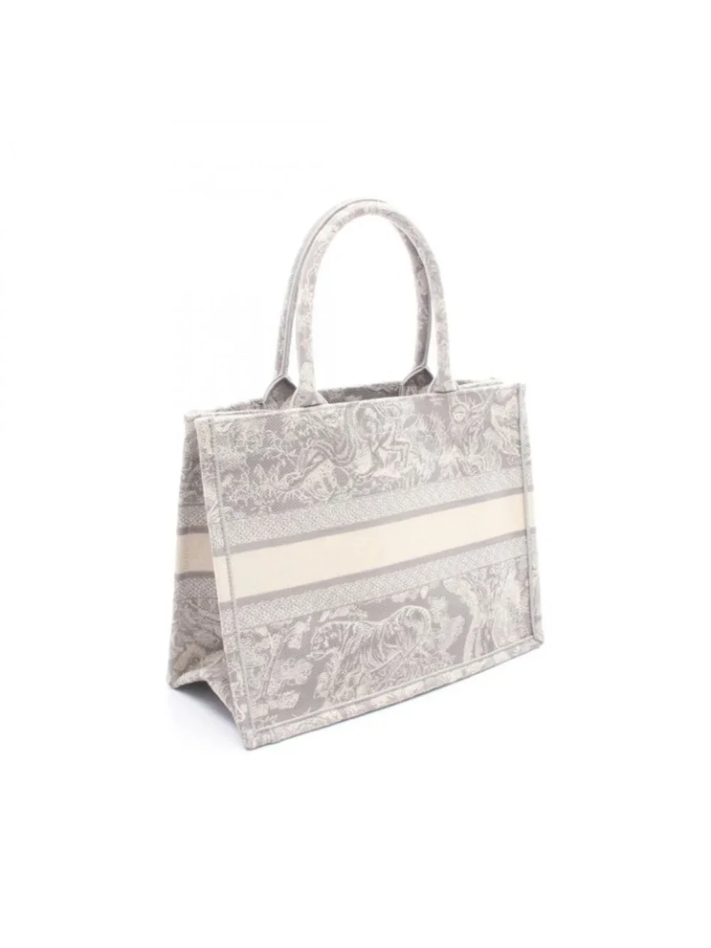 Dior Tote Book Gray Canvas